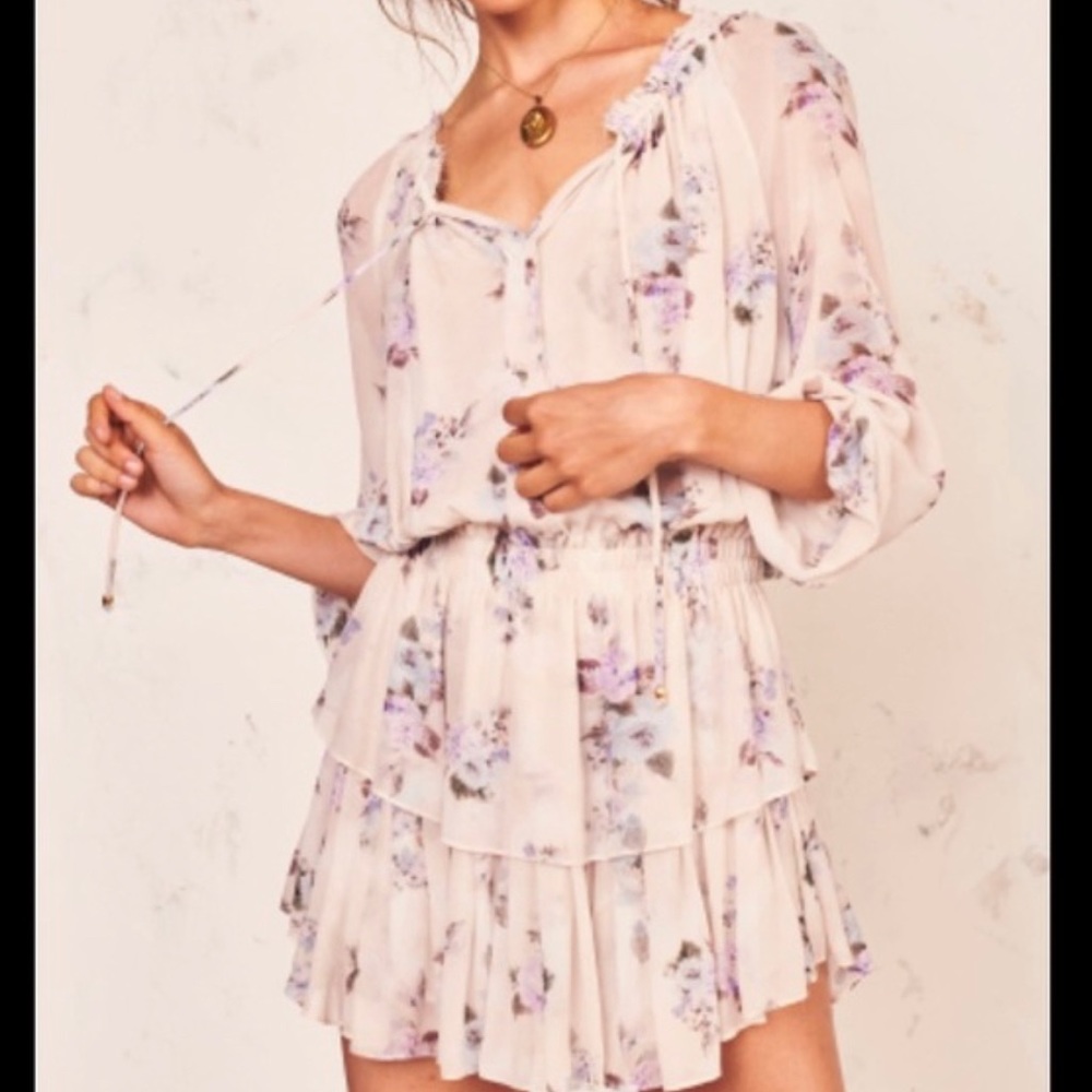 LoveShackFancy Popover dress- Monaco lilac